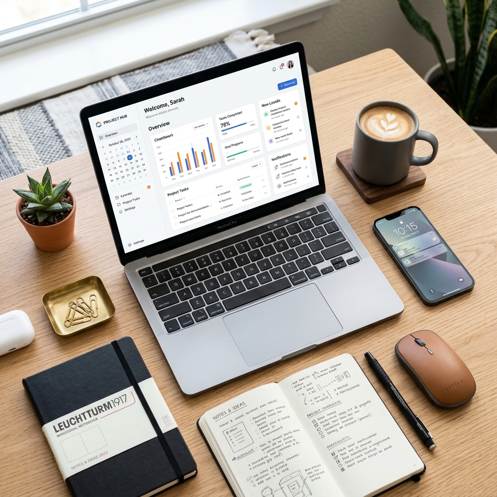 WorkHub dashboard on multiple devices